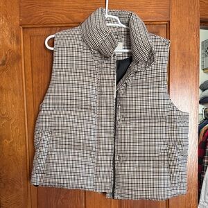 a new day Checkered Vest with Black and Cream